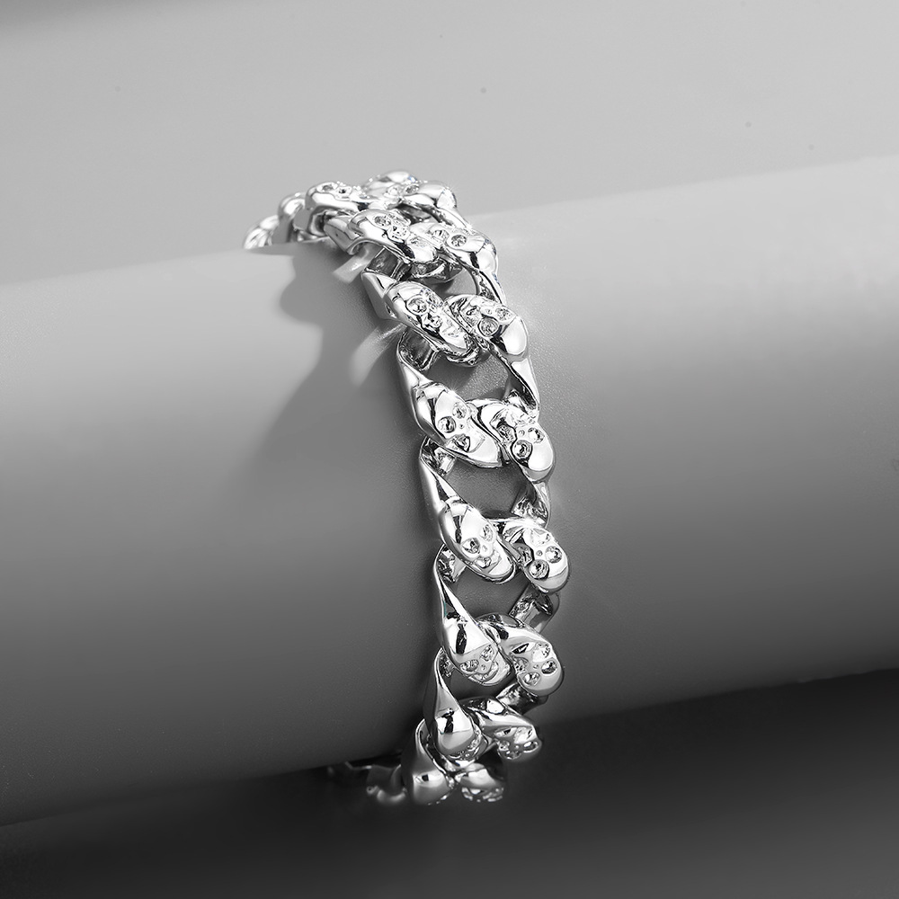 Cuban Link Chain Necklace With Personalized Skull For Men_voghion.com