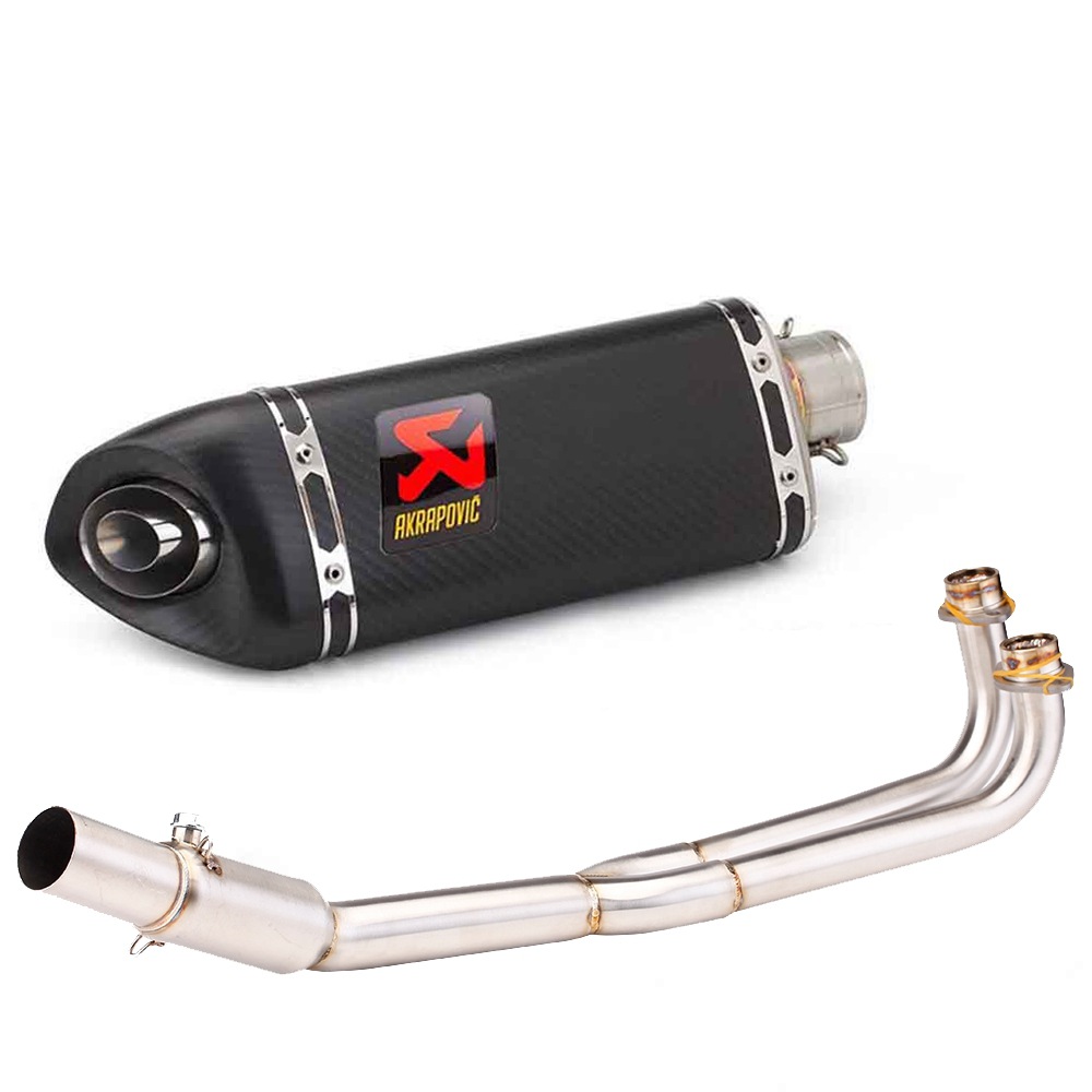 Motorcycle Modified Exhaust Pipe Stainless Steel Front Section Scorpio Exhaust Pipe Full Section Suitable for Guangyang Kymco Ak550
