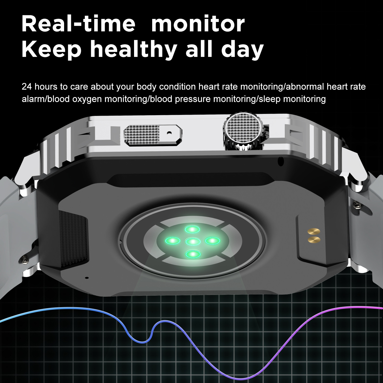 G106 Smartwatch 1,96 Zoll Outdoor Tri-Wind Motion Bluetooth_voghion.com