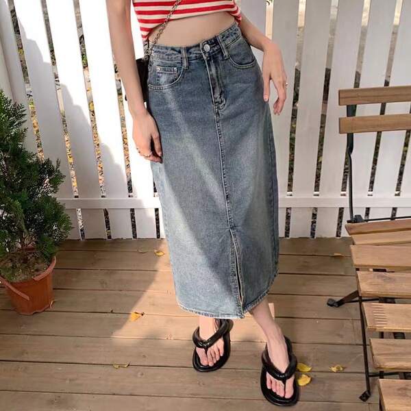 Summer denim skirt