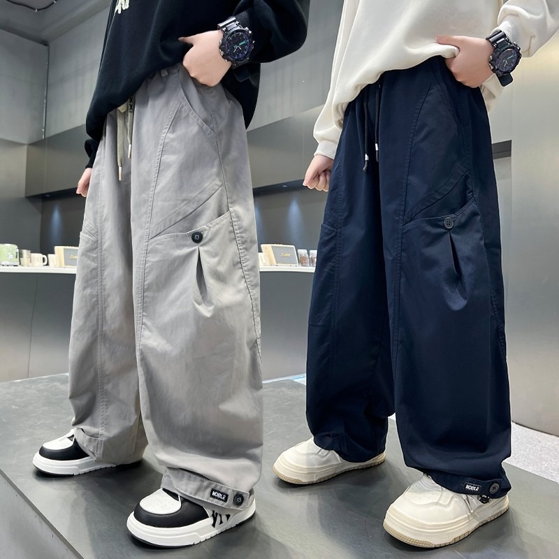 男童春秋洋气工装裤2026新款中大童秋装帅气裤子儿童装痞帅长裤潮