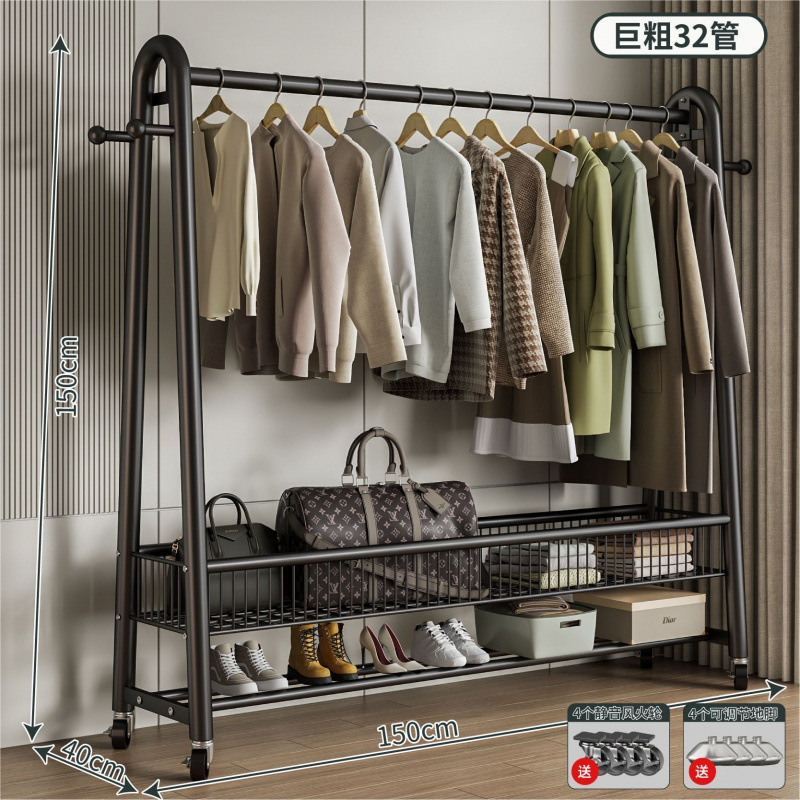 매우 두꺼운 32 원형 튜브 - 프레임 + 휠 길이 150 높이 150 검정색