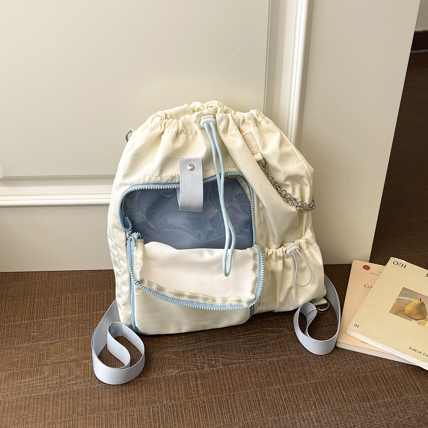 2026 nueva tendencia de gran capacidad bolso de hombro para mujeres lindas niñas de la escuela de viento bolsa de cuerda casual bolsa de dolor