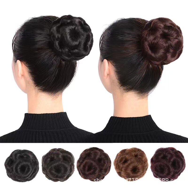 Wig Nine-Flower Hair Clip Bun Maker Hair Accessory Curly Hair Wig for Women