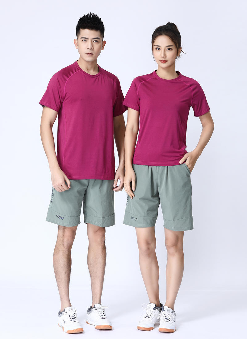 Nueva ropa de secado rápido camiseta de mangas cortas de verano elástico transpirable ropa deportiva de correr al aire libre seco rápido cuello redondo
