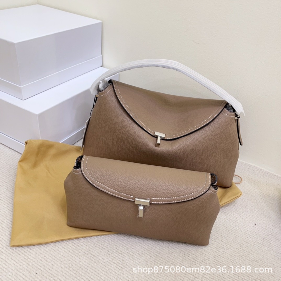 TOTEME Pillow Bag Crossbody Handbag Genuine Leather High-End Large Capacity Commuter Bag for Women - Thumbnail 2