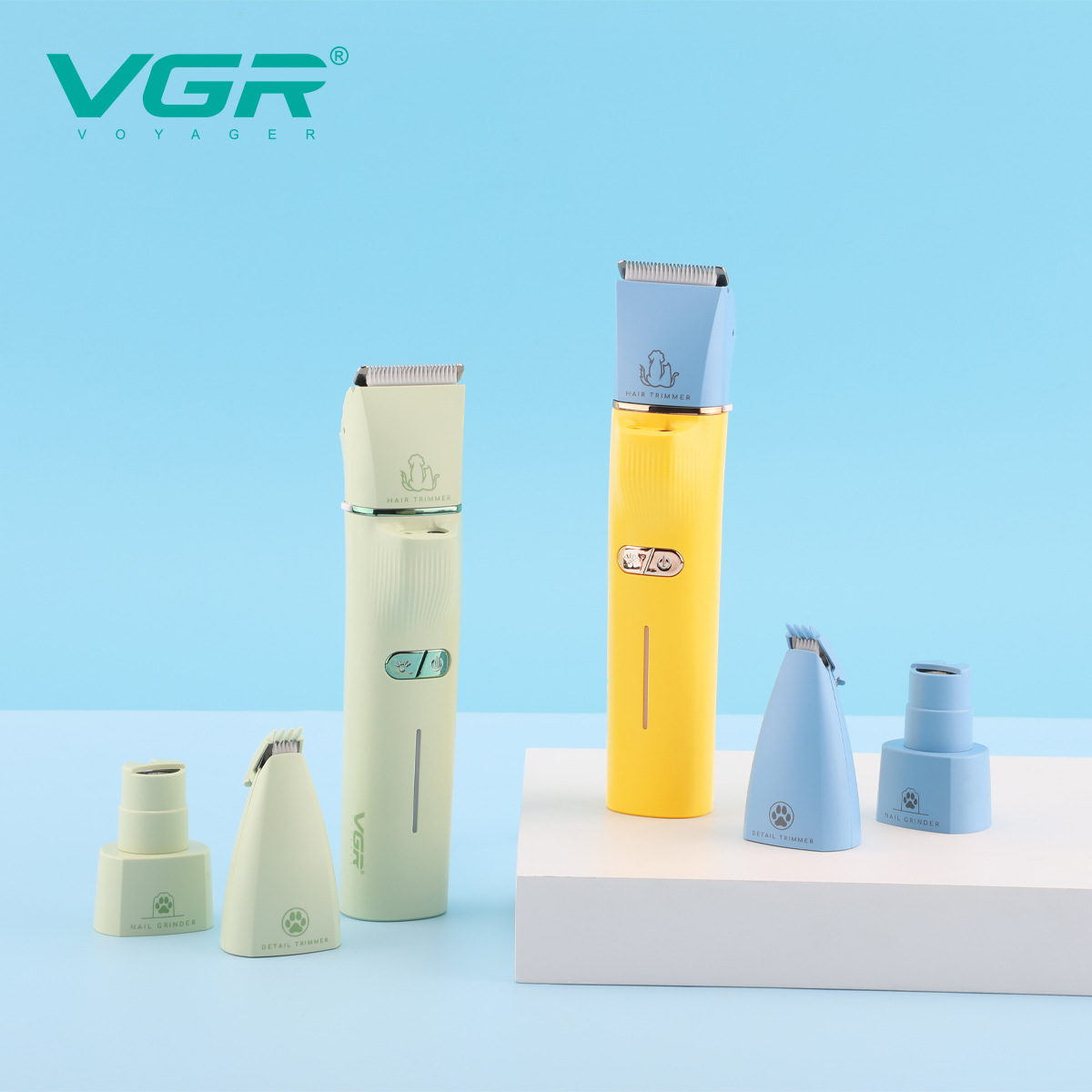 Tondeuse à poils d'animaux VGR219 : tondeuse électrique multifonctionnelle pour chats et chiens, ultra silencieuse, avec tondeuse dédiée aux poils des pattes._voghion.com