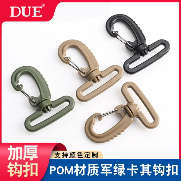 Due 38mm Thickeneded Plastic Hook Buckle Backpack Hook Buckle Military Green Khaki Tactical Hook Buckle Strap Swivel Hook Hook Buckle