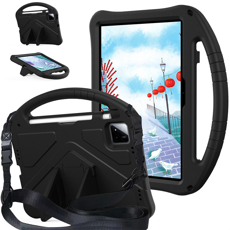 适用小米Pad7Pro泡沫手提平板套小米 Pad6儿童背带防摔支架保护壳