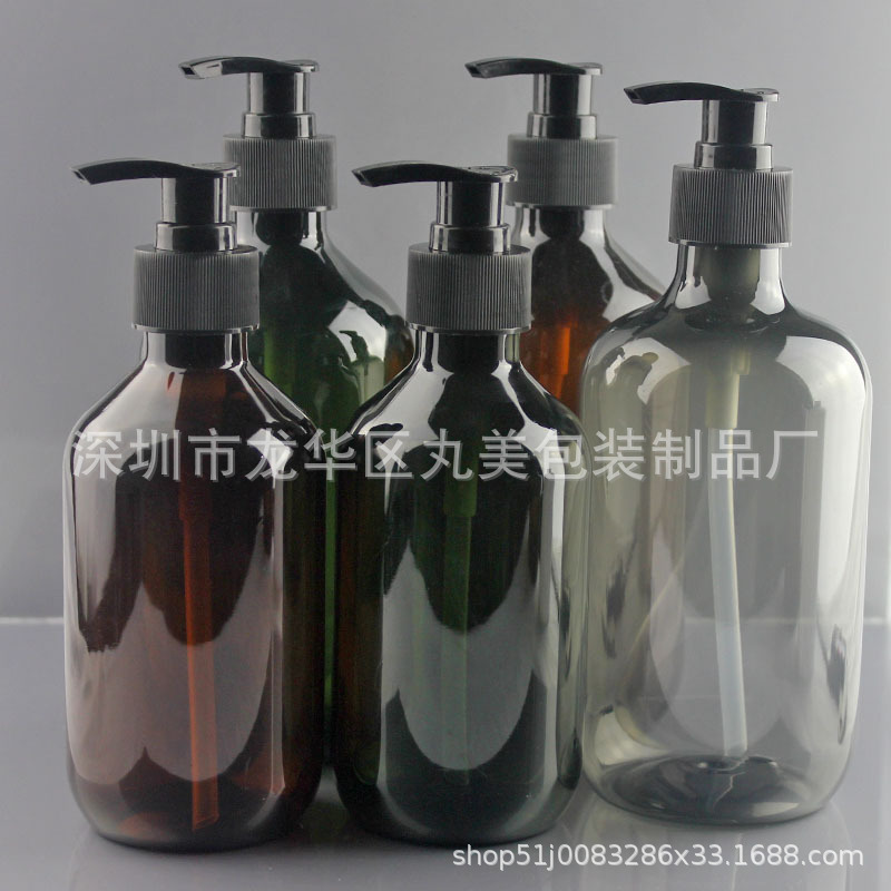 500ml Boston botella de bomba de tornillo de plástico champú loción corporal sub-botella de gel de ducha botella de Lavado y cuidado de envases