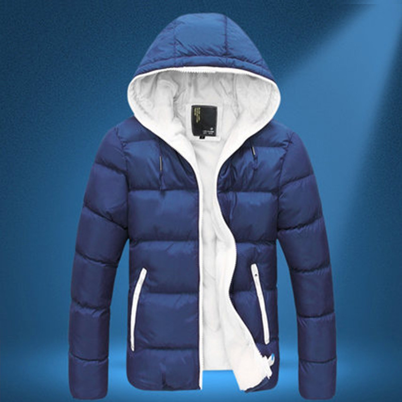 Men's Winter Hooded Cotton Coat Winter Wear Men's Feather Coat Teenagers Korean Fashionable Cotton Coat for Students