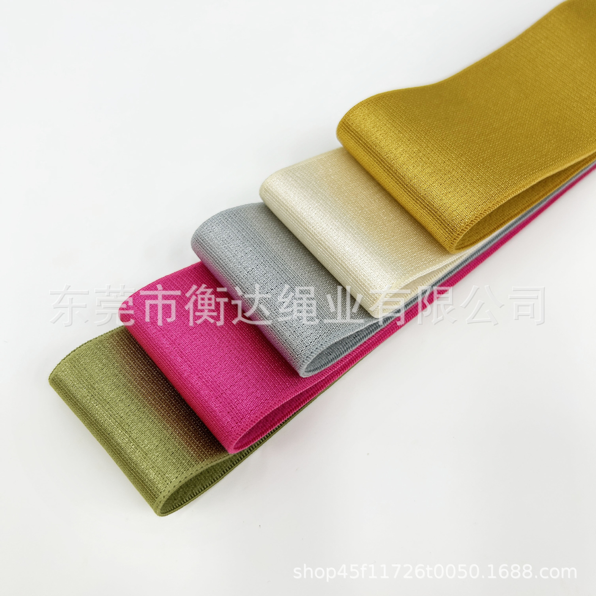 Inventario de 4cm de tela de seda elástica de nylon seda de color vestido de calzoncillos cintura elástica