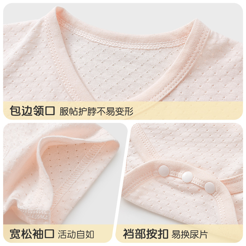 Mameluco de verano unisex para bebé, conjunto de verano de luna llena, mono de manga corta delgado con diseño de triángulo, ropa para recién nacido, body para bebé