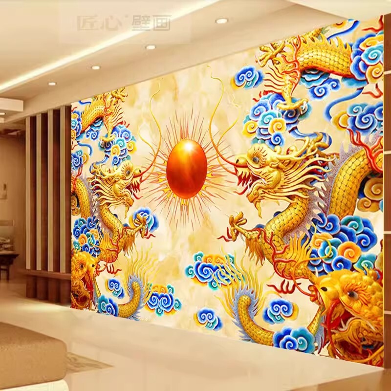墙布藏式佛堂背景墙纸顶棚祥云壁纸全屋寺庙莲花吊顶吉祥八宝壁布|undefined
