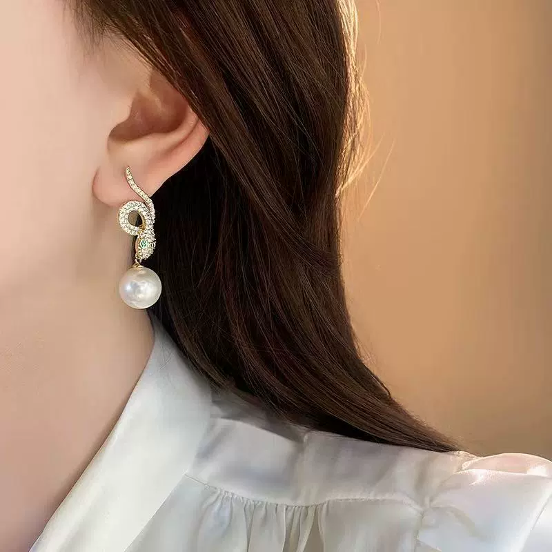 Бриллиантовая подвеска, модные универсальные серьги, инкрустированные diamonds, стиль легкой роскоши
