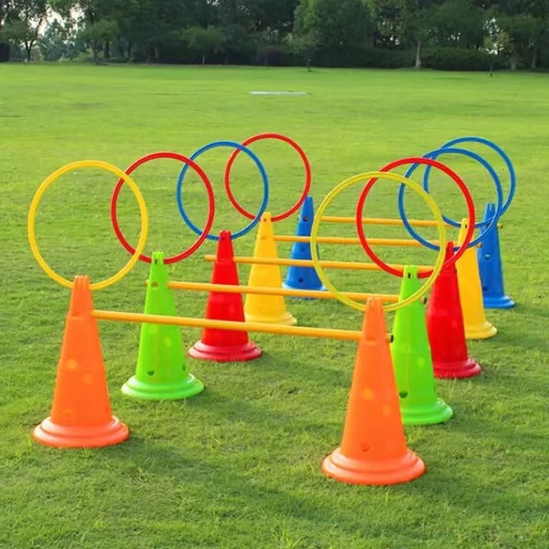Sign Barrel 50cm with Hole Sign Barrel Thickeneded Ice Cream Cone Football Cone Barrel Obstacle Roadblock Football Training