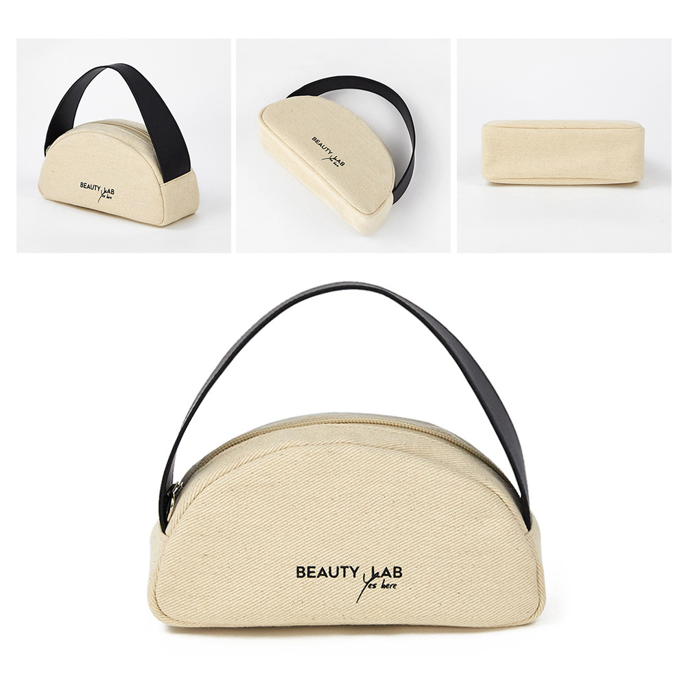 Bolso de estilo simple moderno material de lona bolsa de almacenamiento de cosméticos multifuncional bolsa de mano de moda para todo el Partido bolsa pequeña para mujer