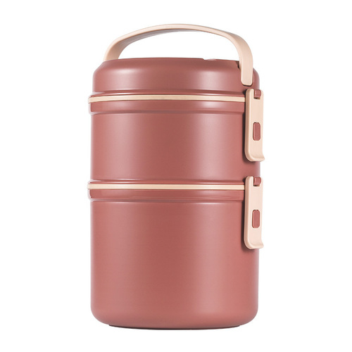 Battery-free self-heating lunch box for outdoor camping, 304 partitioned heating meal box, special double-layer steaming and quick meal heating pack