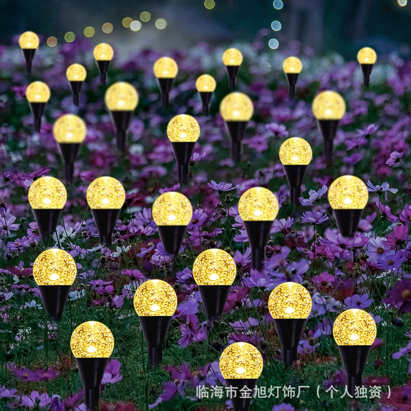 Трансграничные новые светодиодные солнечные пузырьковый шар газонный свет на открытом воздухе водонепроницаемый праздничный декор атмосфера лампа струнная вставка X20