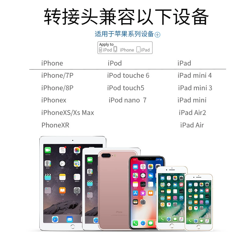 Подходит для Apple: переходник Lightning на 3,5 мм для прослушивания музыки и записи звонков, аудио кабель управления