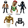 Toilet, monitor, minifigure, doll, CCTV camera suitable for games