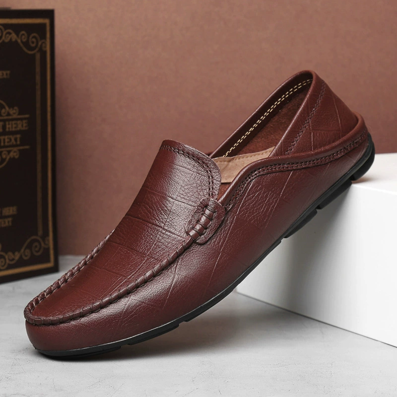 8918 Мужская и женская обувь для вождения обувь без шнуровки на плоской подошве весенний чехол для ног кожа плюс размер трансграничная обувь