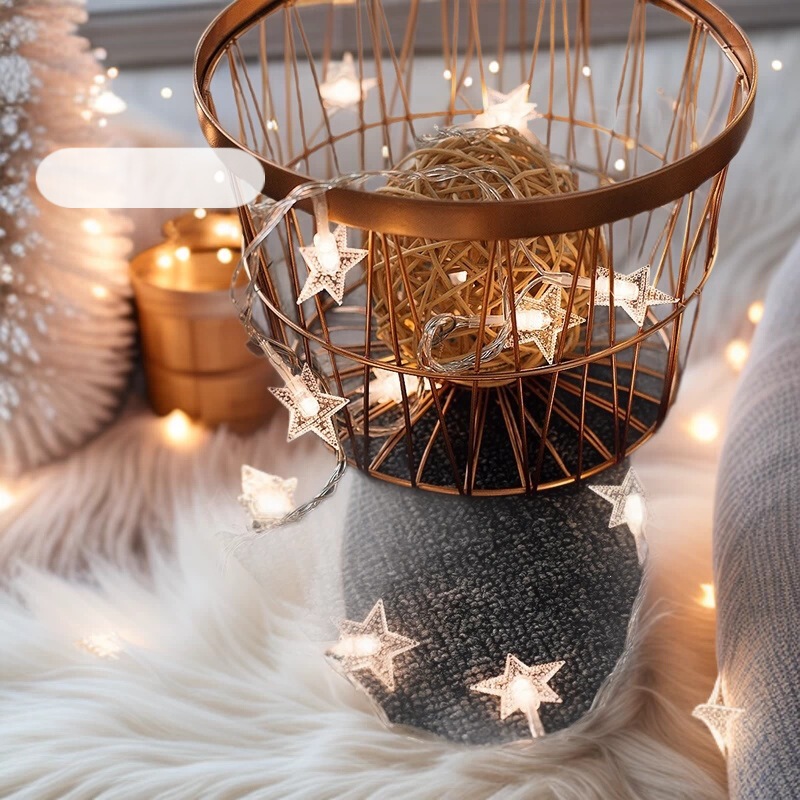 Instagram Influencer-Style Starry Christmas Light String for Room and Dorm Decoration, Night Market Stall Led Colorful Light String