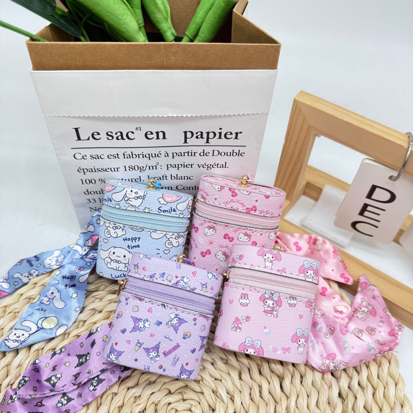 Korean-Style Zipper Mini Coin Purse for Students, Cute Cartoon Storage Pouch, Portable, High-Value, Creative Gift, Compact