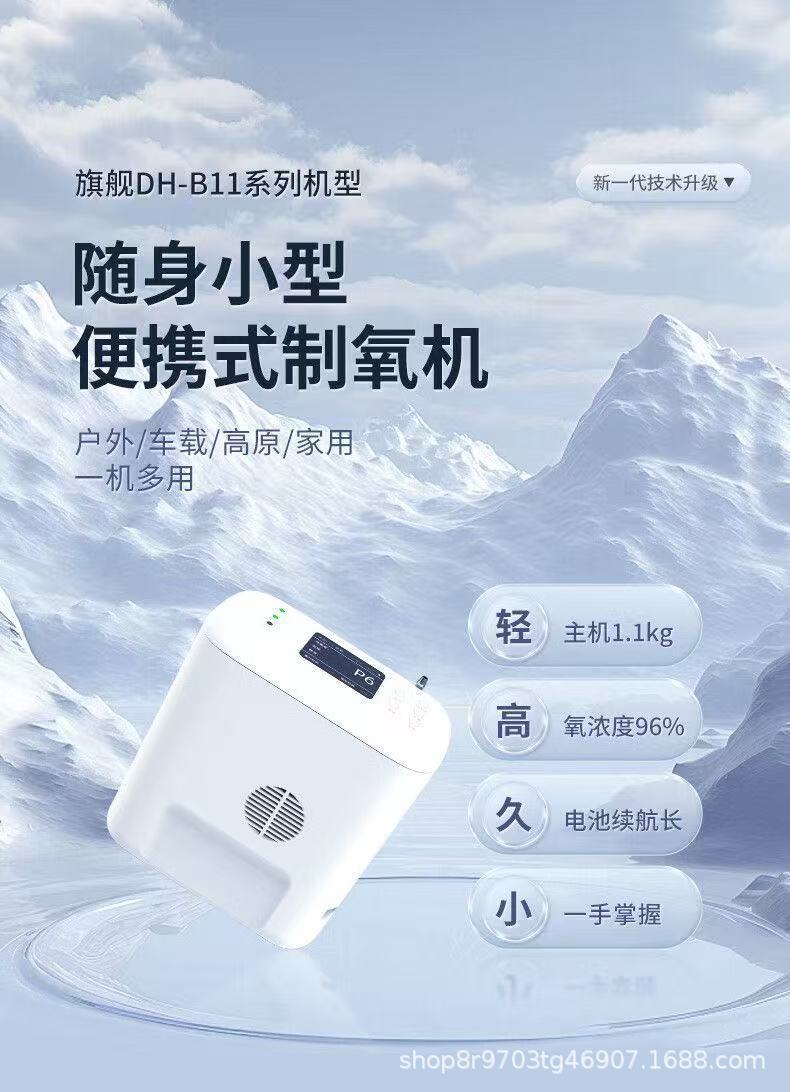 5L Duen Portable Medical Household Bb10 Oxygen Generator Battery Car-Mounted English Export High-Altitude Travel Oxygen Bar Cross-Border
