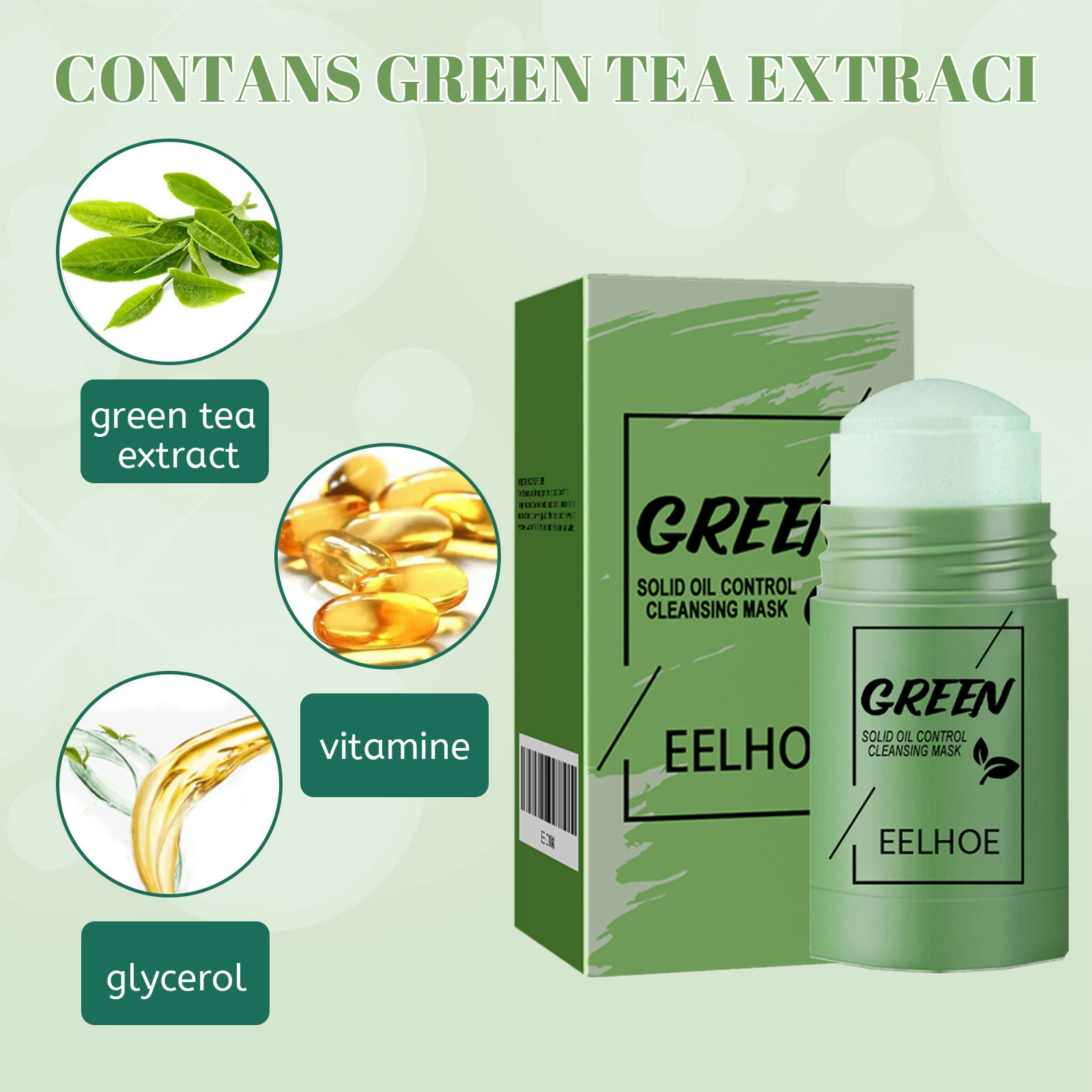 Eelhoe, moisturizing smoothing face mask for face, deep cleansing, easy application