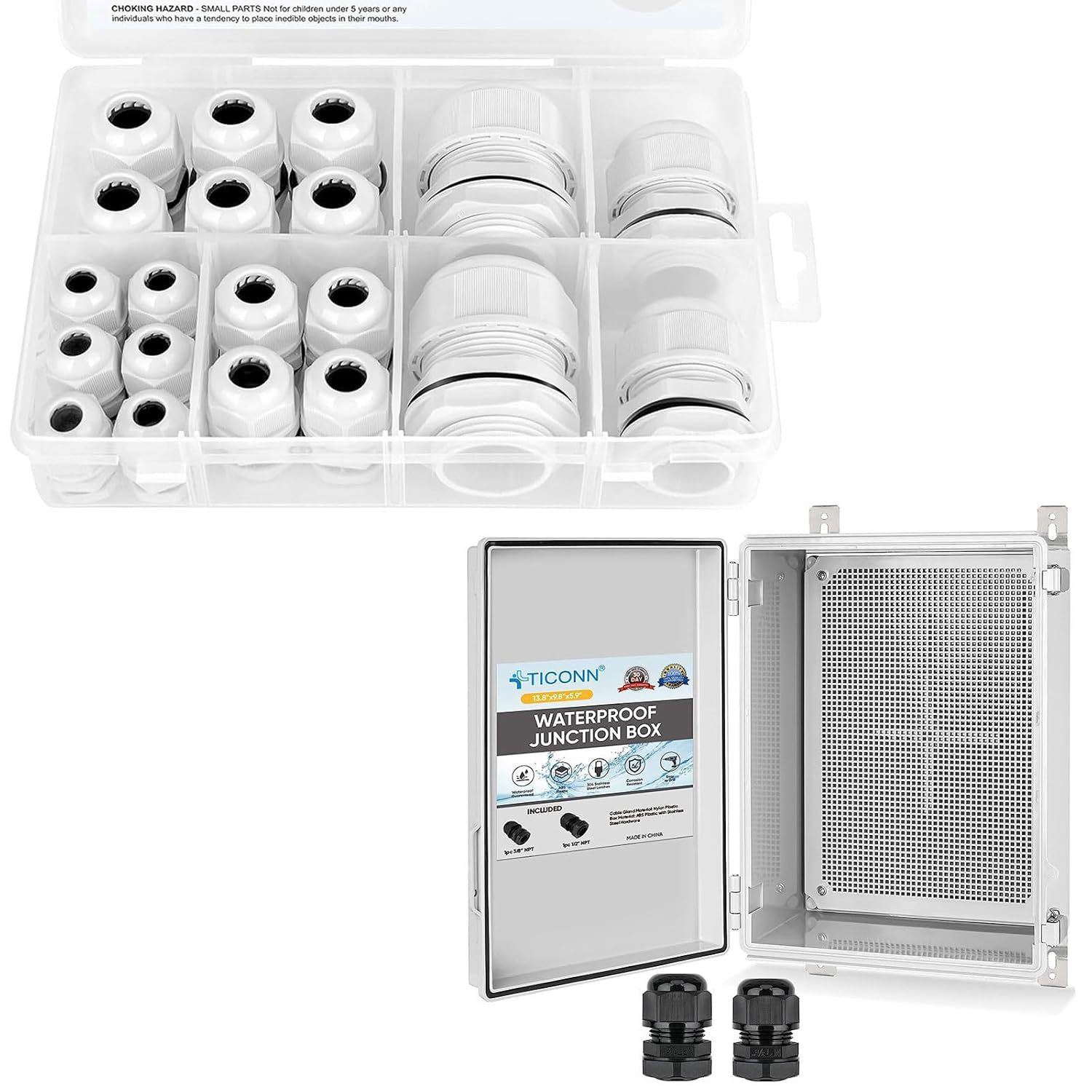 TICONN Waterproof Electrical Junction Box IP67+ 20 Pcs IP68