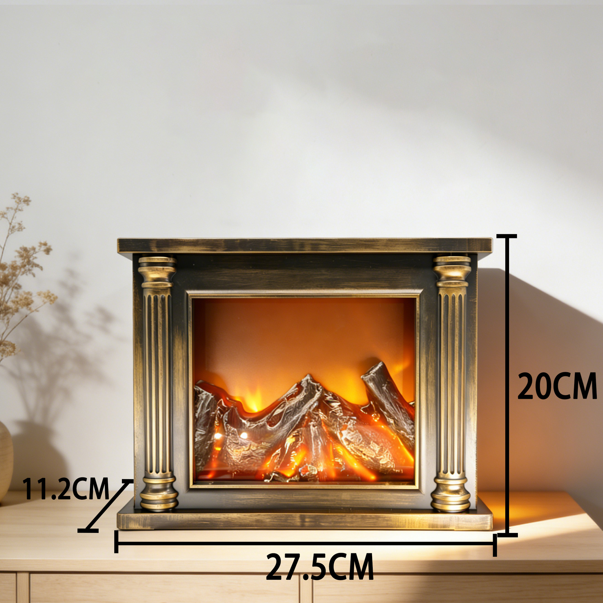 Lámpara LED de simulación decoración de lámpara nocturna decoración del hogar decoración nórdica retro decoración creativa atmósfera decoración de la chimenea