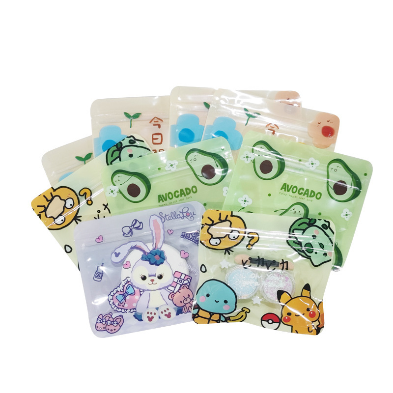 卡通自封袋可爱小号礼物包装迷你袋饼干零食食品密封袋透明小袋子