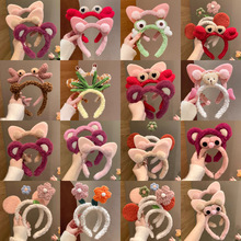 网红同款碎发整理拍照头箍冬季日常外戴压发发捆百搭小熊发饰发箍