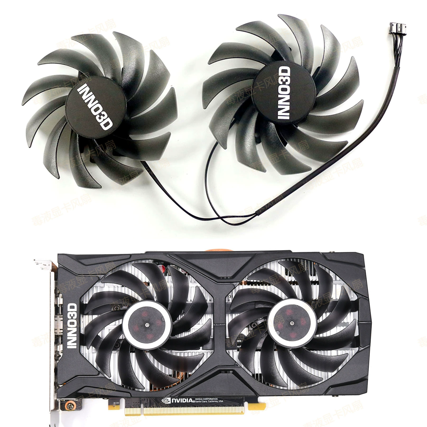 Inno3D/Yingzhong 1660 1660S 1660TI 2060 2060S X2 Black Gold Supreme видеокарта с вентилятором