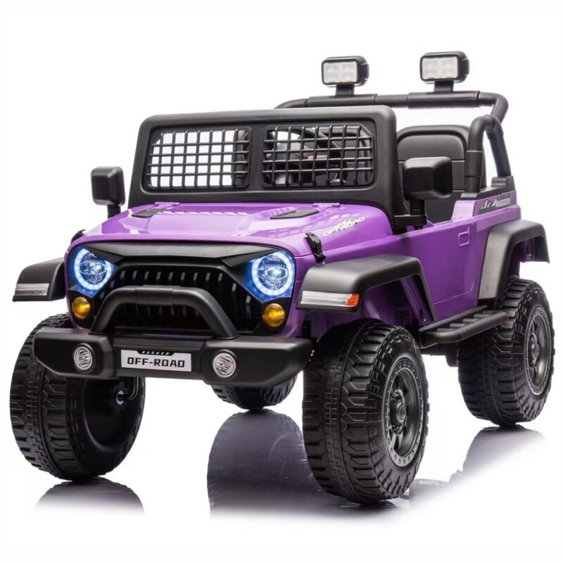 Children's electric car four-wheel car with remote control off-road vehicle baby toy car seatable double Wrangler stroller