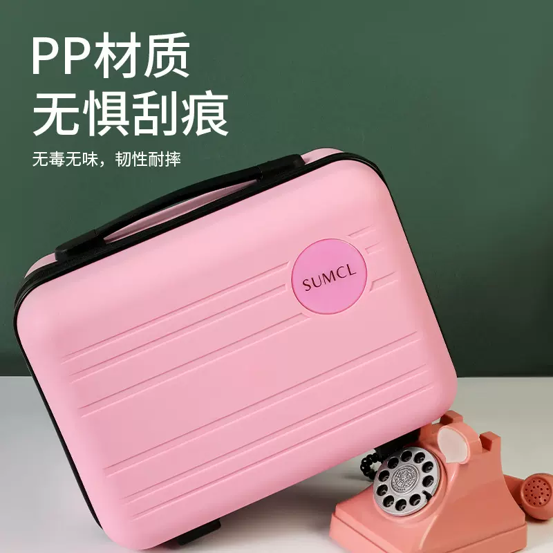 定制14寸手提箱化妆包批发伴手礼行李箱收纳化妆箱包便携2024新款