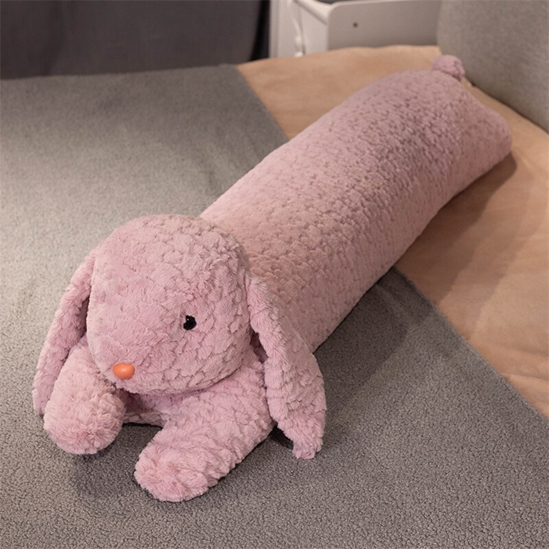 Long Cylindrical Plush Pillow For Side Sleepers And Leg Support_voghion.com