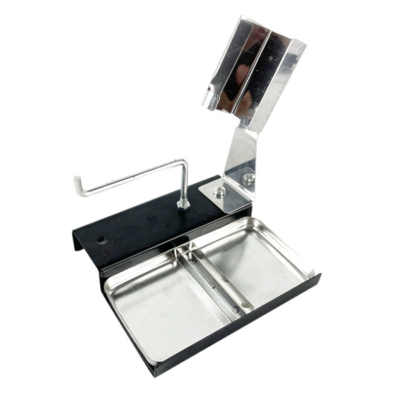 Подставка для паяльника, держатель для припоя, круглая и квадратная губка двойного назначения для очистки, комбинированный тип из нержавеющей стали, утолщенный и прочный.