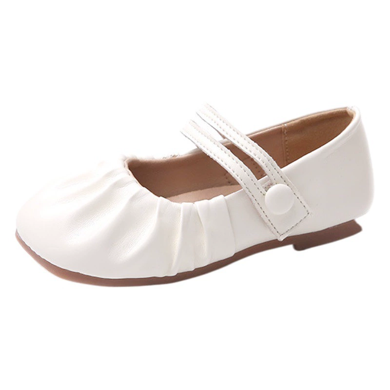 Танцевальные туфли для девочек на осень 2024: нескользящие, дышащие, с закрытым носком, однотонные, в стиле принцессы, универсальные, в корейском стиле, на низком каблуке.