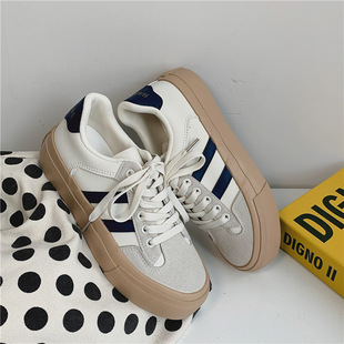 Autumn Low-top Korean-style Breathable Canvas Shoes Female Student Flat-bottom Flying Anti-cashmere Board Shoes Hong Kong-style Trendy Women's Shoes