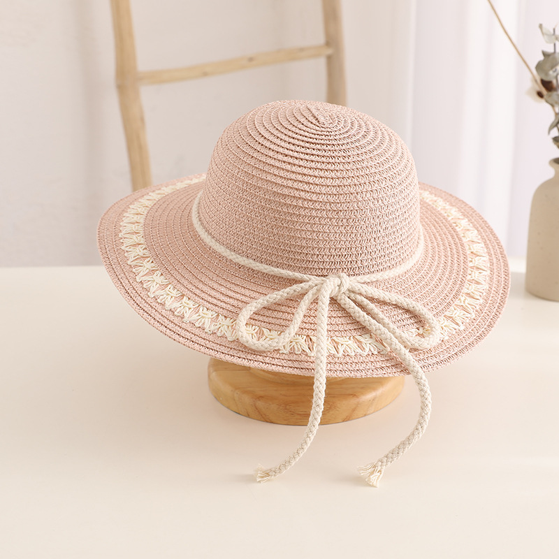 Women's Simple Style Bow Knot Flat Eaves Straw Hat display picture 3
