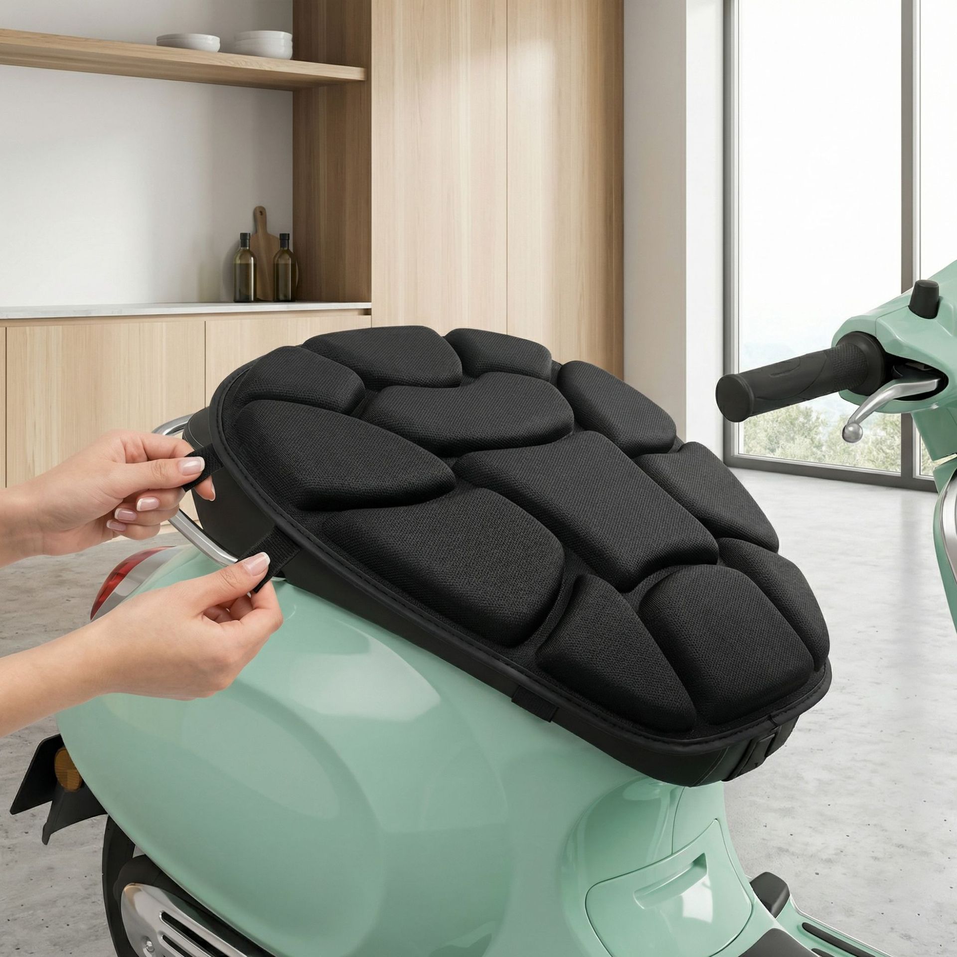 Direct from the manufacturer, sun-proof, thickened airbag cushion, shock-absorbing, universal, comfortable motorcycle seat cushion for modification