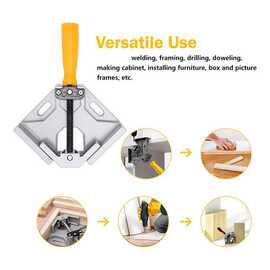 4个 颜色：图片色 材质： 铝 单手柄直角夹角度夹 木工工具固定夹