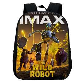 新品印花荒野机器人 The Wild Robot幼儿园书包 卡通12寸双肩背包
