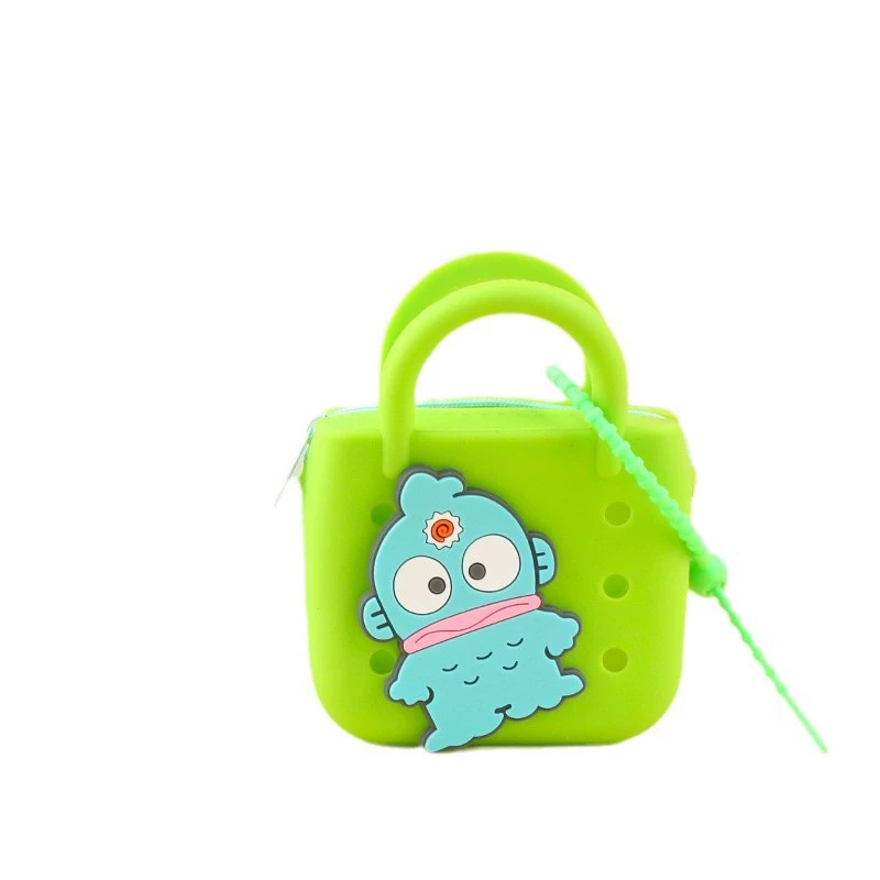 Модный конфетный квадрат DIY силиконовый детский рюкзак-мешок с молнией и дыркой для пляжа