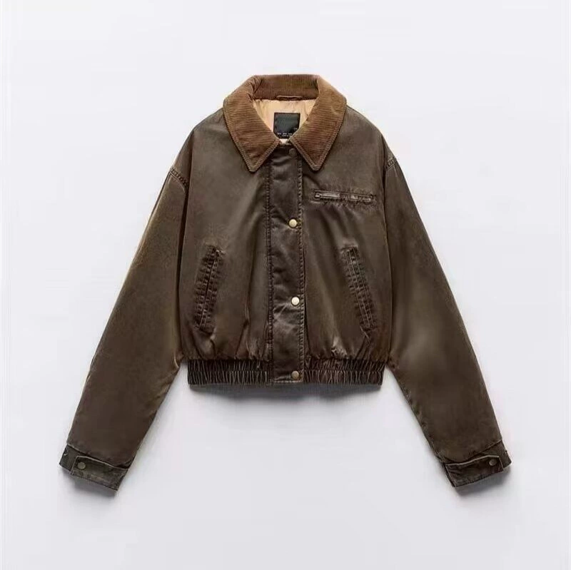 Демисезонная утепляющая куртка, кроп bomber европейский стиль, размеры XS–L