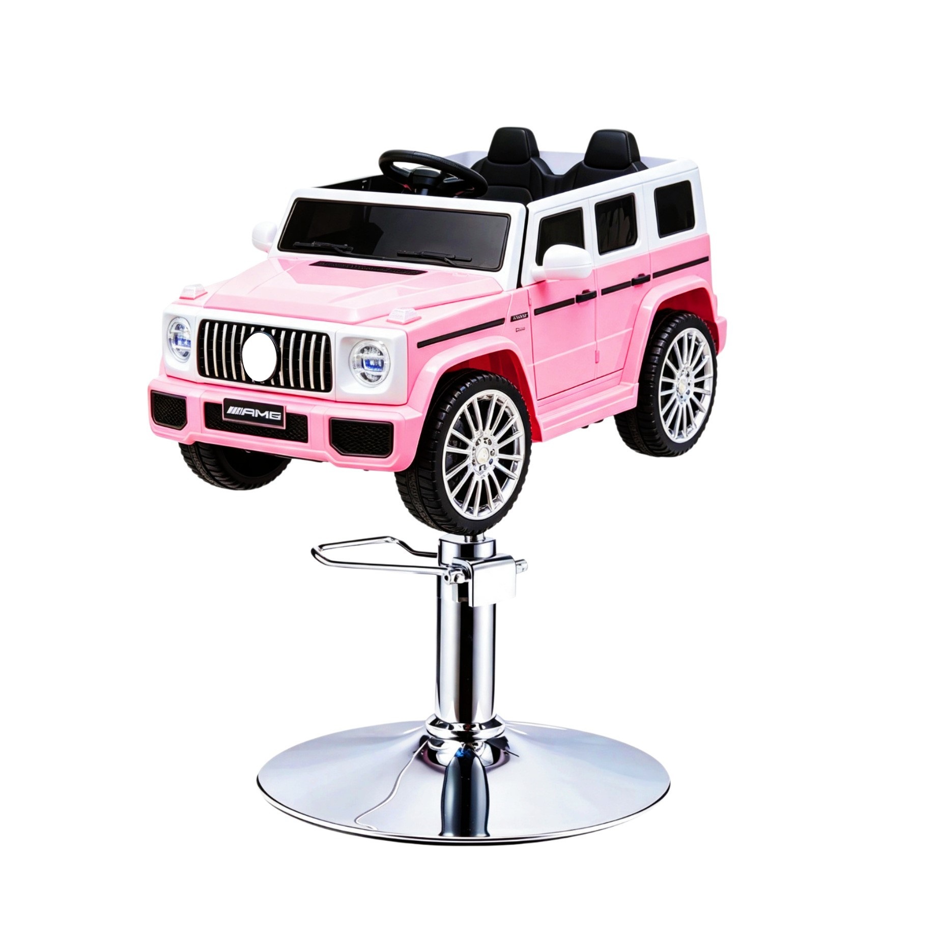 Silla de peluquería transfronteriza para niños silla de cabello giratoria silla de elevación salón de peluquería multifuncional asiento de automóvil de dibujos animados al por mayor