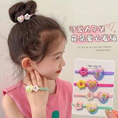 子供のかわいい高馬尾の髪輪の女の子は髪の筋を傷つけません。