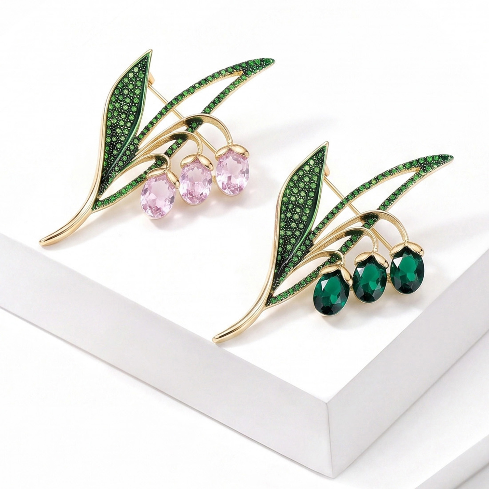 Fashionable and Luxurious Alloy Enamel Wind Chime Flower Brooch for Women's Clothing Accessories, Versatile, Direct from Manufacturer: BR6046